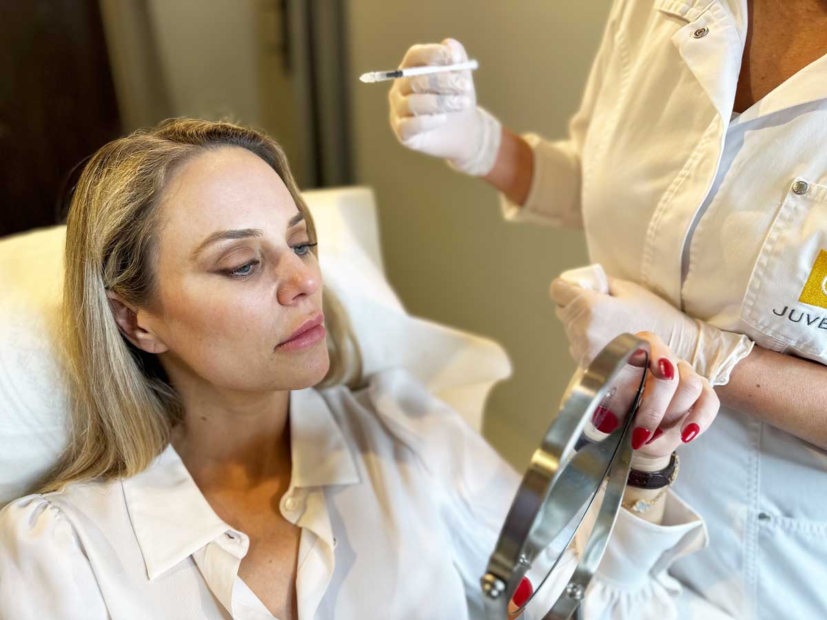 Botox Faltenbehandlung an der Stirn durch Dr. Tamara Kopp im Juvenis Medical Center Vienna